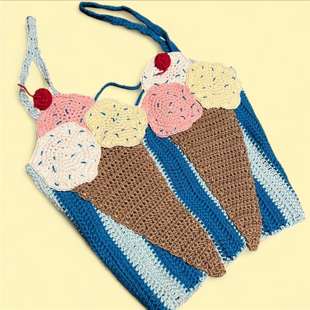 Crochet Ice Cream Cone Tank Top